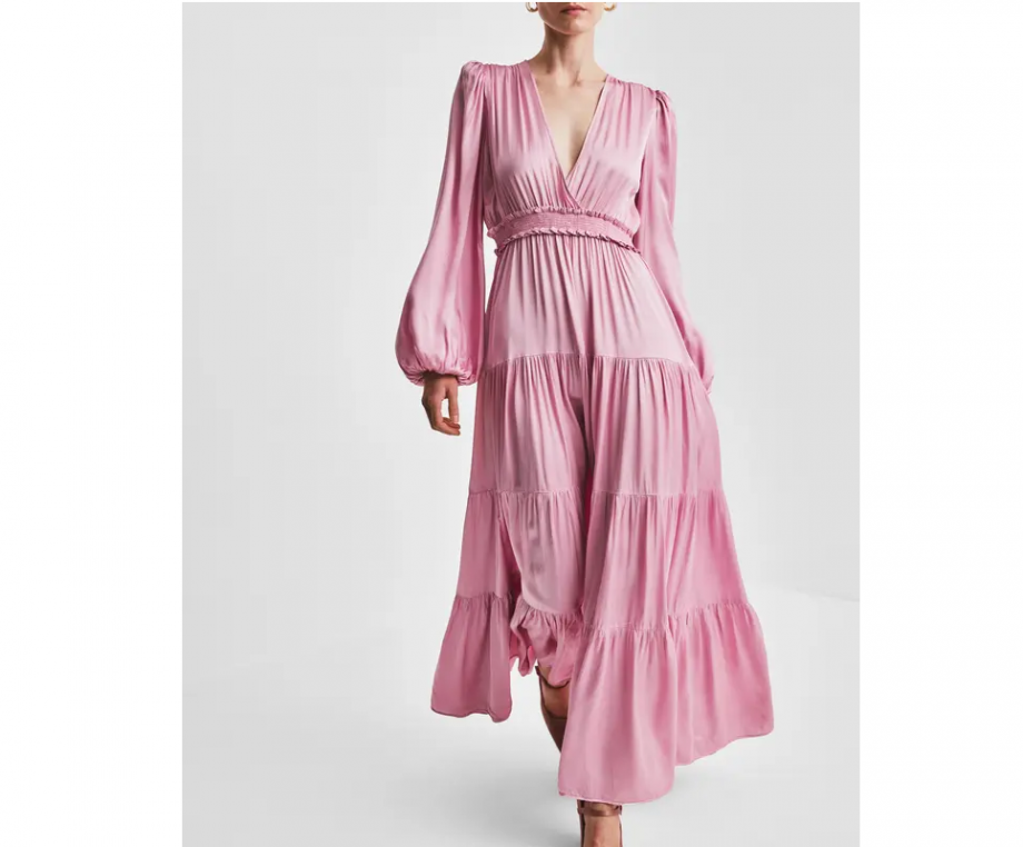 Satin maxi dress - Pink