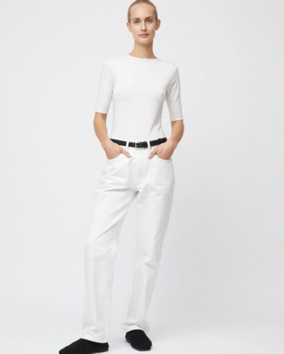 Modal midi sleeve tee - Off White