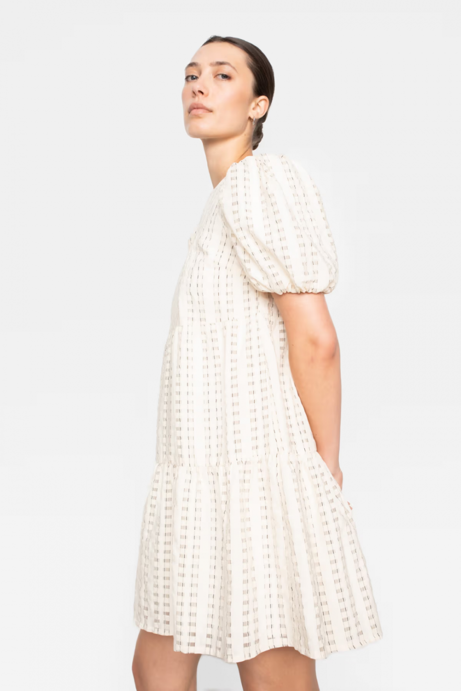 Santina dress - Cream check