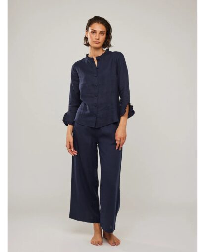 Clarion linen shirt - Navy