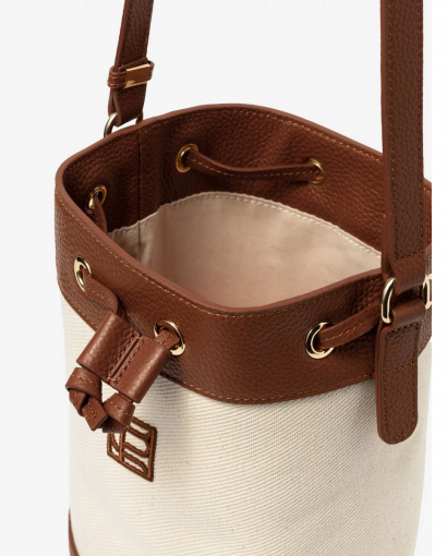 Canvas bucket bag - Brown