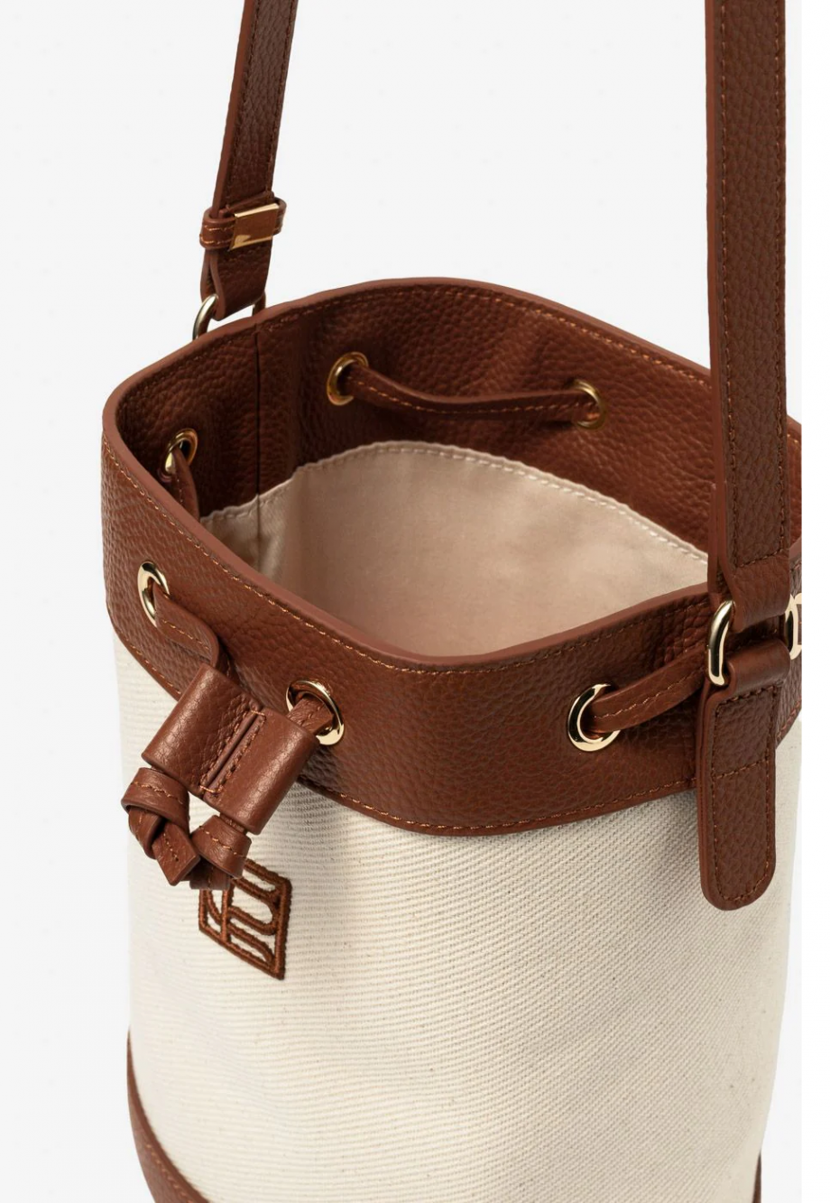 Canvas bucket bag - Brown