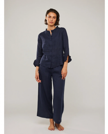 Clarion linen shirt - Navy
