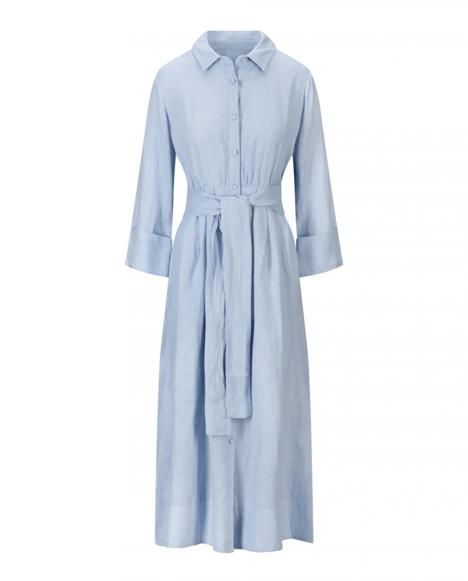 Marja linen dress - Kentucky blue