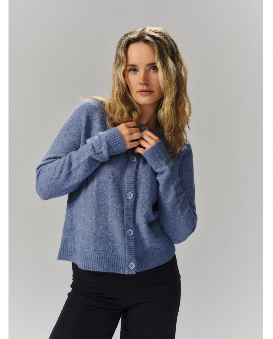 Eja wool cardigan - Lavender lustre