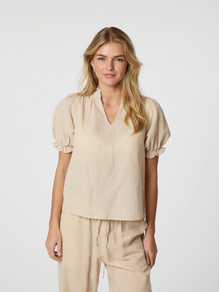Odesa Linen Blouse  - Sand