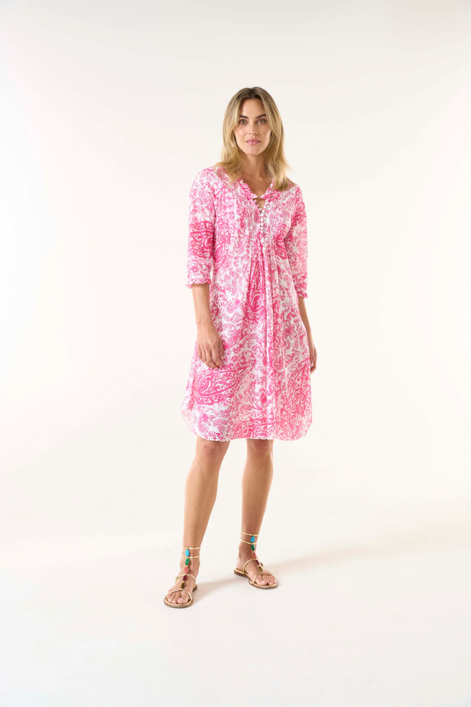 Middy poppy dress - Hydra pink