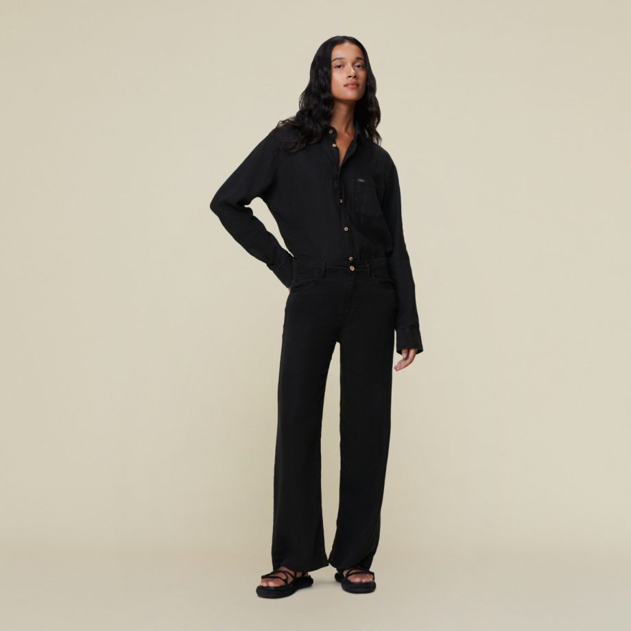 Culotte linen - Black