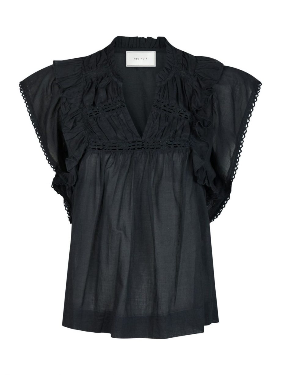 Jayla S voile top - Navy