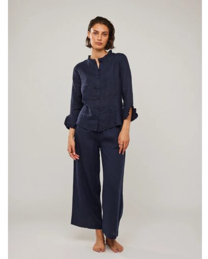 Clarion linen shirt - Navy
