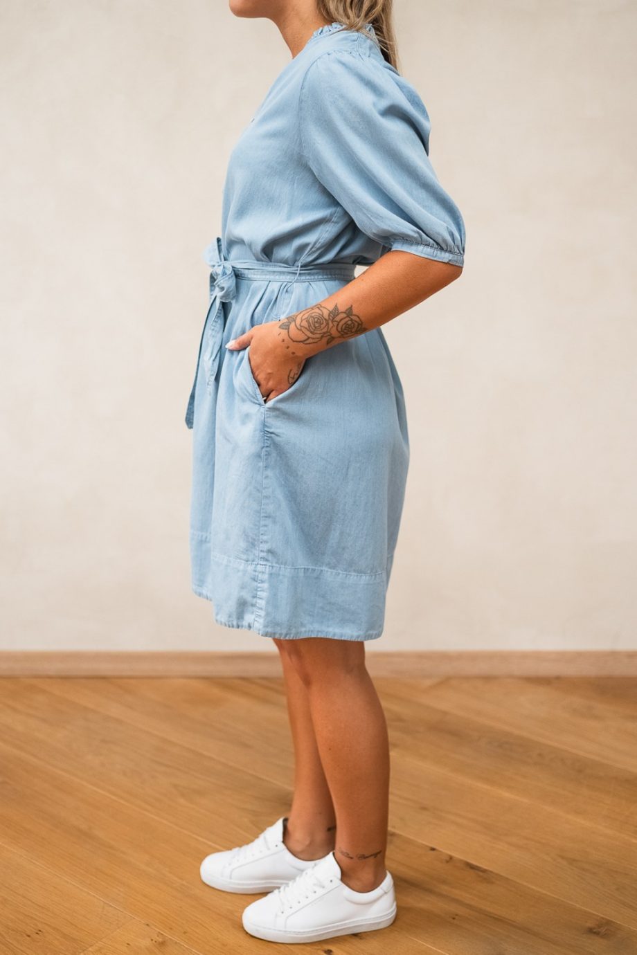Pernille 2/4 shirt dress - Light blue
