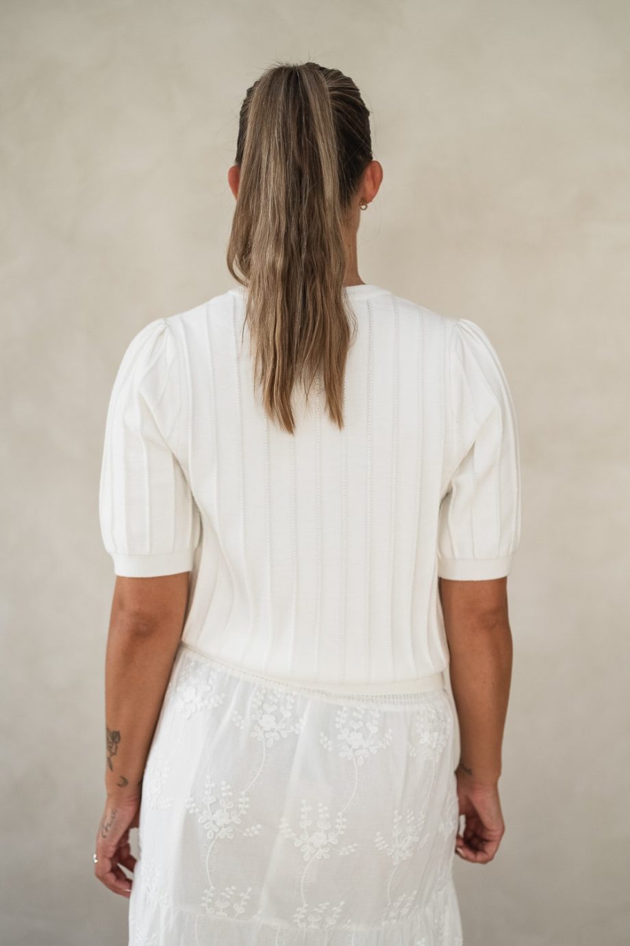 Guru 2/4 cardigan - Egret