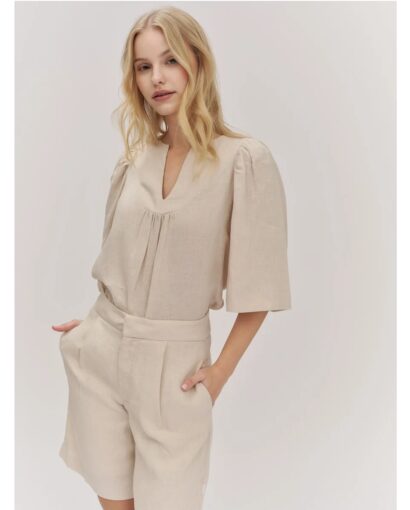 Fie Linen Shorts - Beige