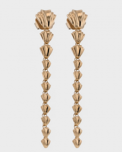 The long shell earrings - Gold