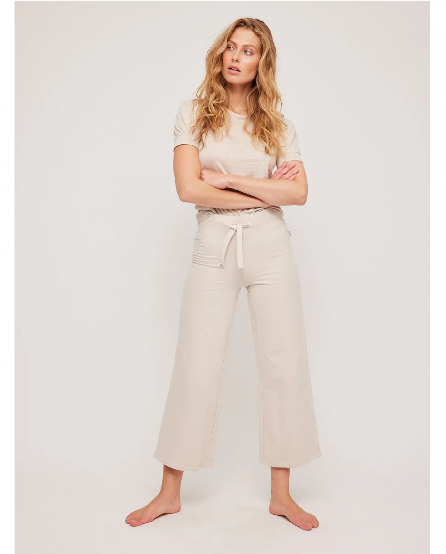 Madeleine Linen Tee - Beige