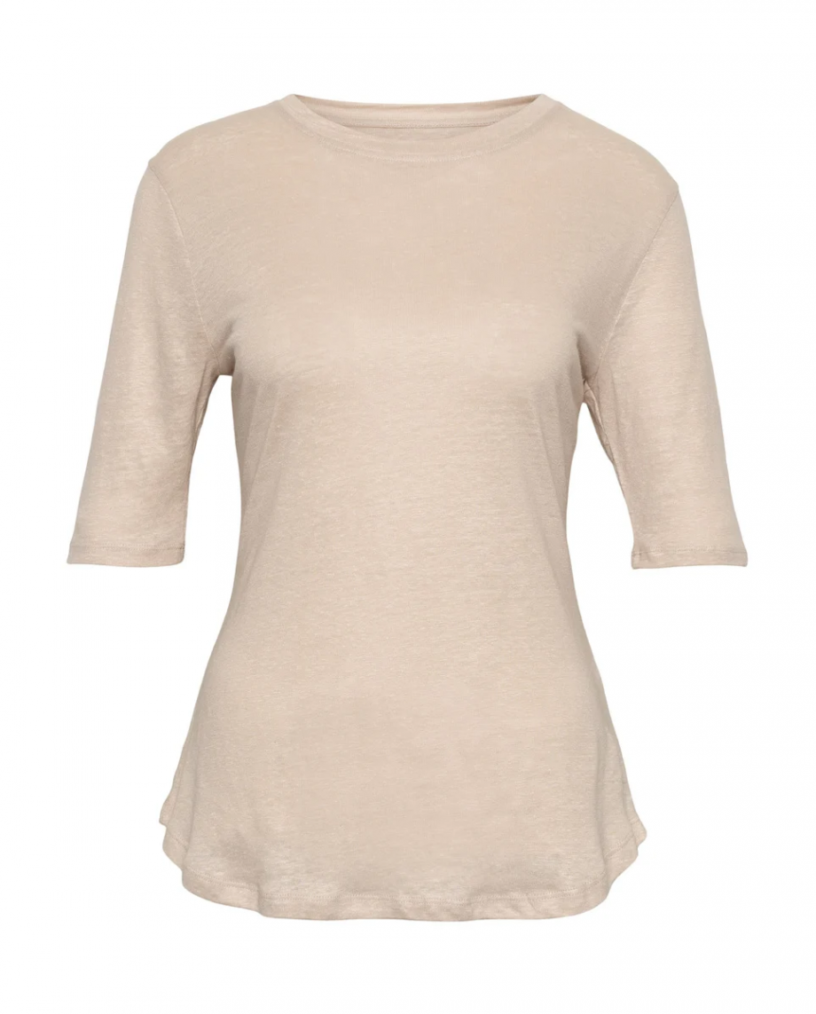 Karina Linen Tee - Beige
