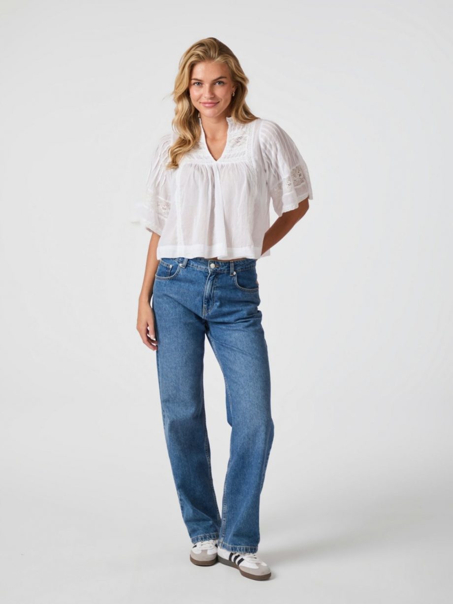Siama S voile blouse - White