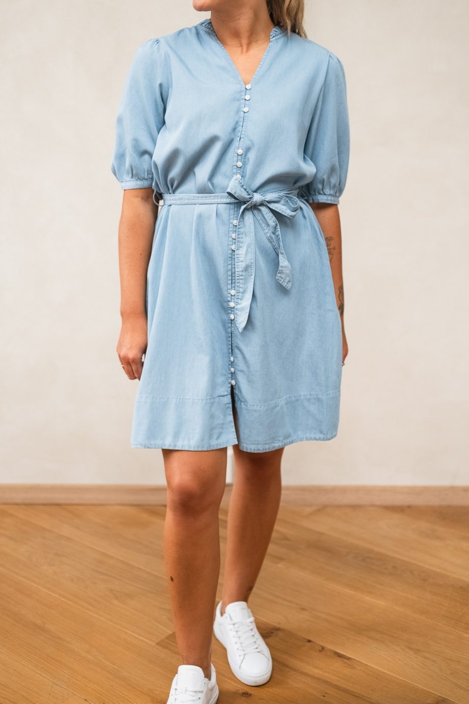 Pernille 2/4 shirt dress - Light blue