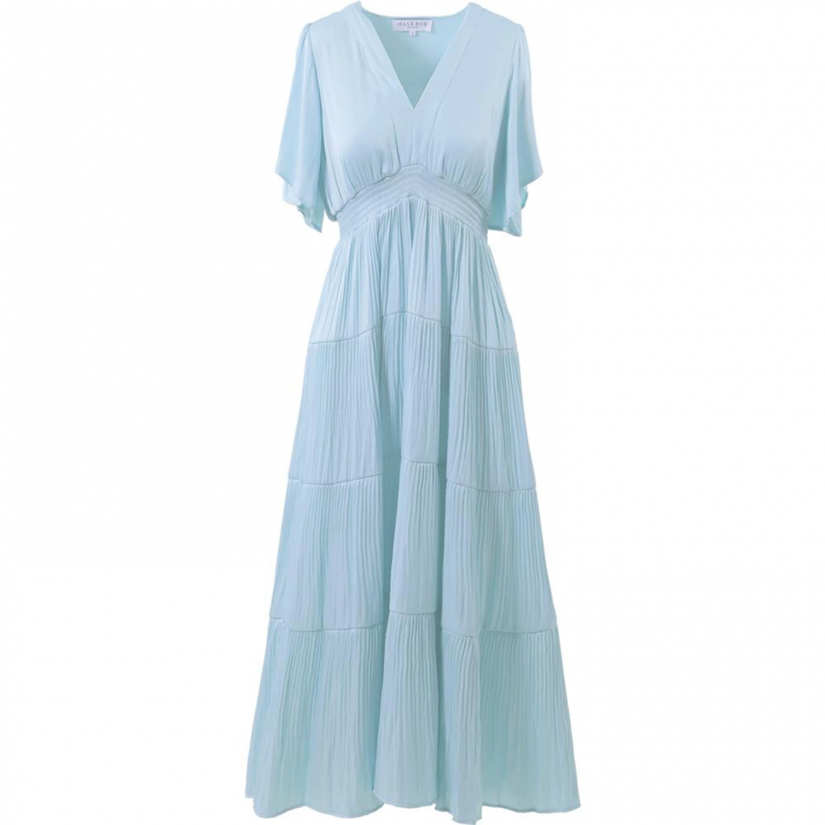 Angie solid dress long - Light blue