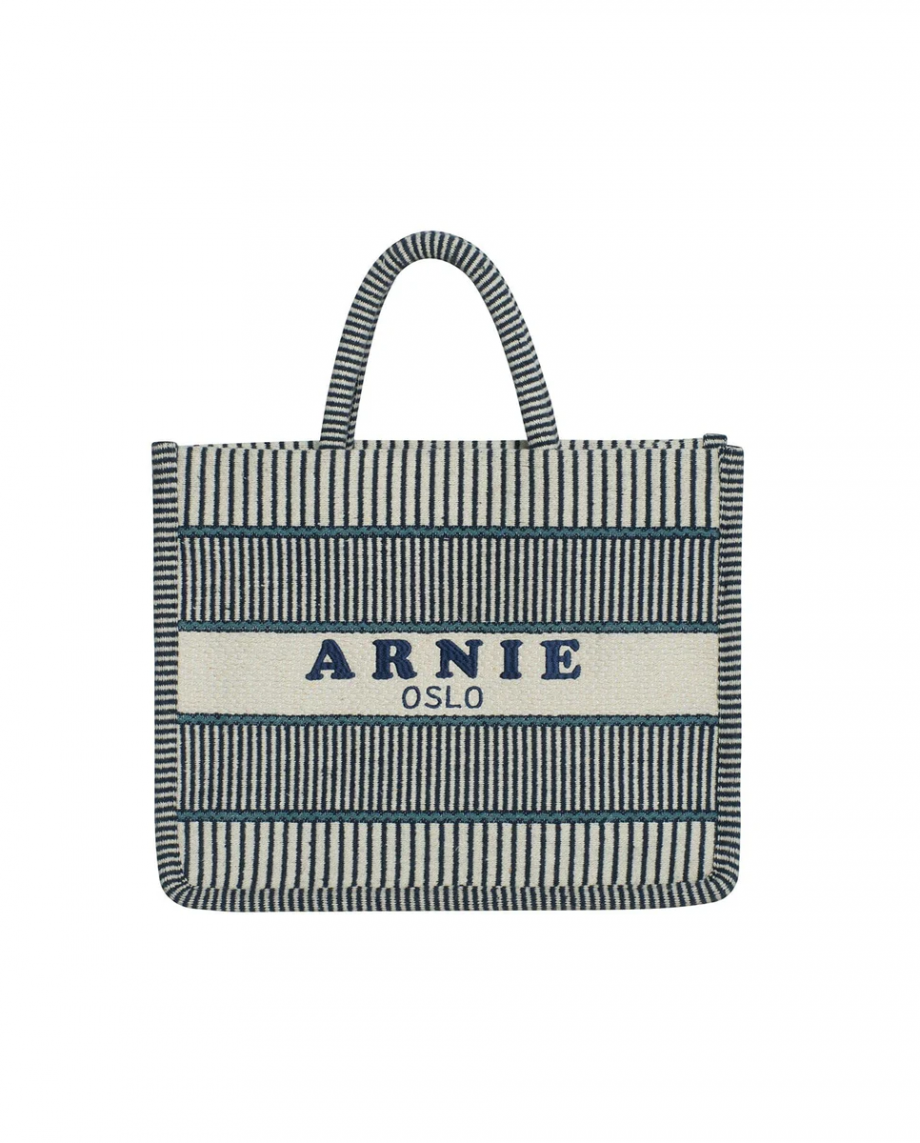 Porto medium tote - Blue stripe