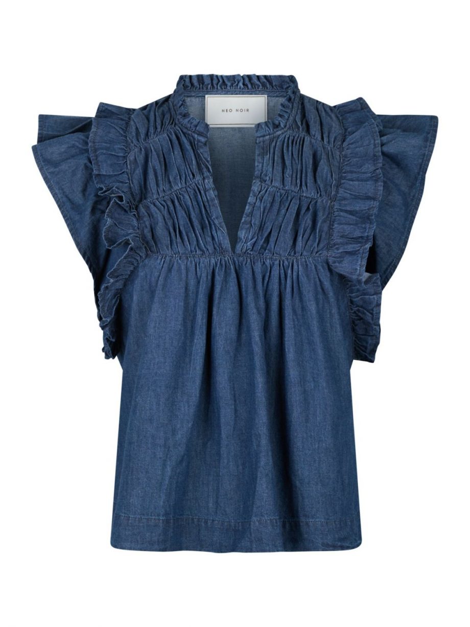 Jayla denim top - Blue