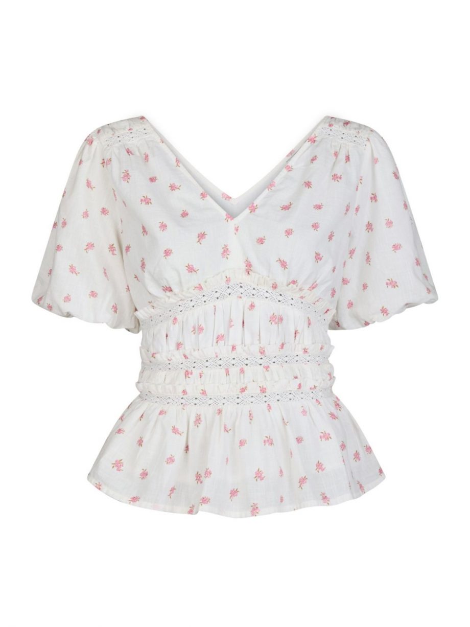 Sapura fleurie blouse - Rose
