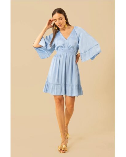 Baylee solid dress - Blue