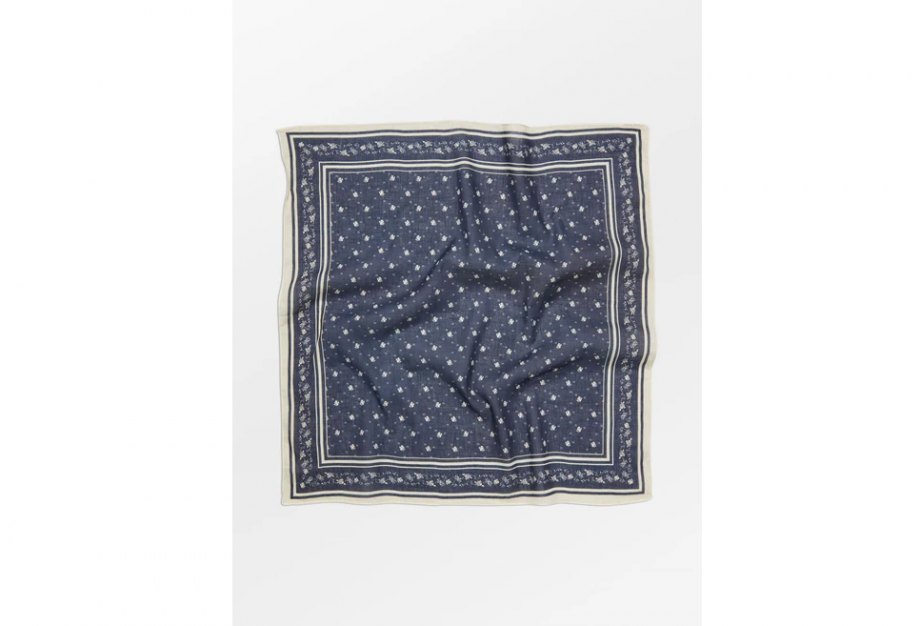 Fleur Cotta scarf - Navy blazer