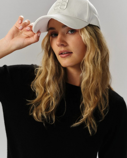 June denim cap - White
