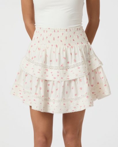 Kenia fleurie skirt - Rose