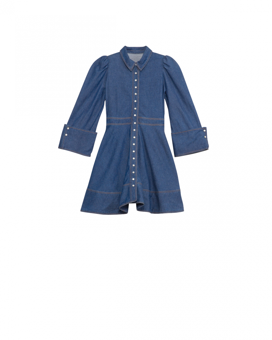 Denim mini dress - French blue