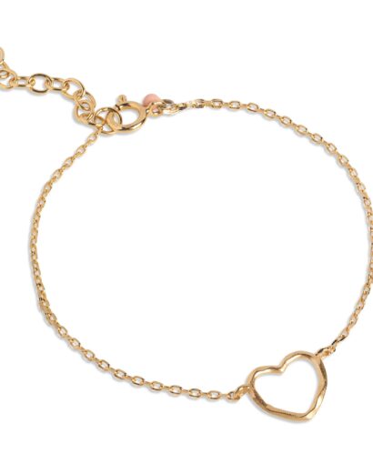 Organic heart bracelet - Gold