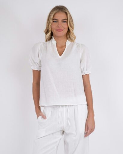 Odesa Linen Blouse - White