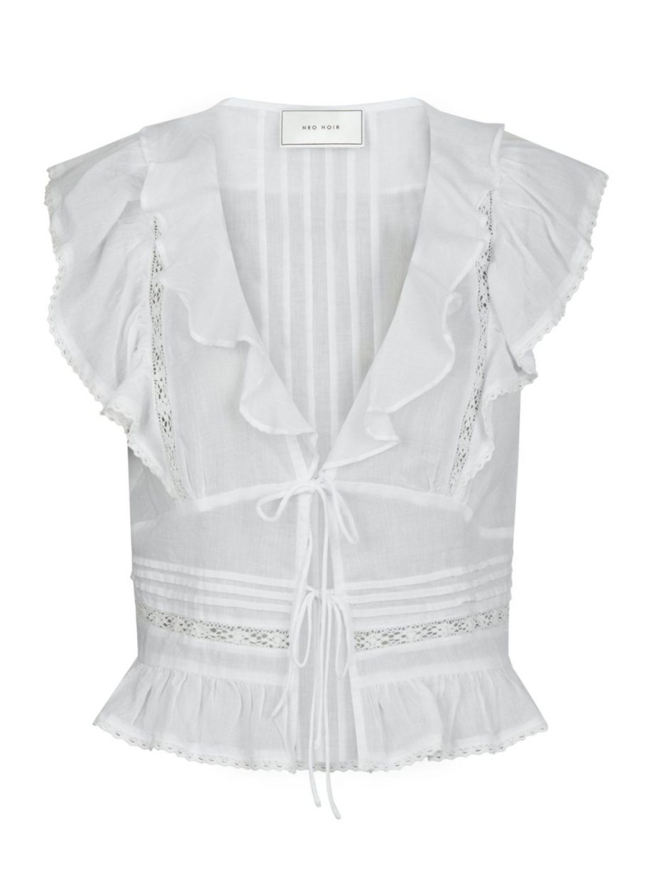 Netali S Voile Top - White