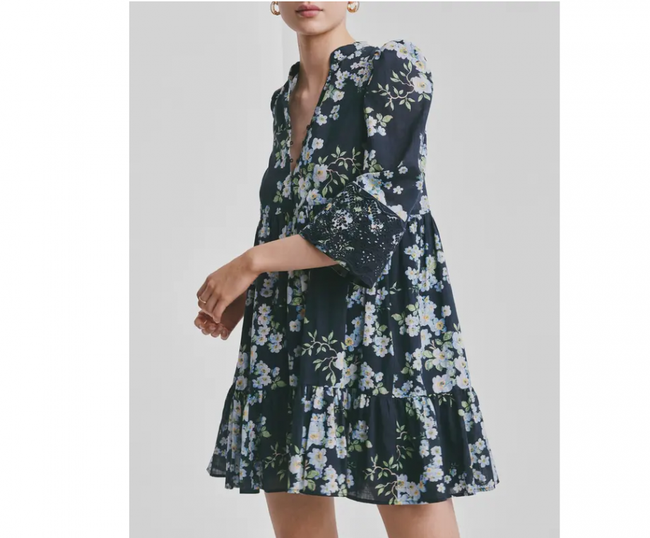 Cotton slub tunic - Cherry blossom