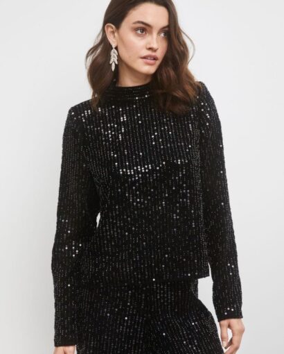 Studio sequin top - Black