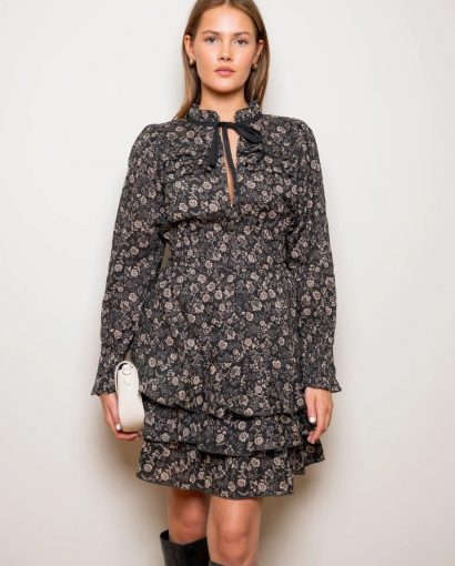 Harmony Dress - Beige Botanic