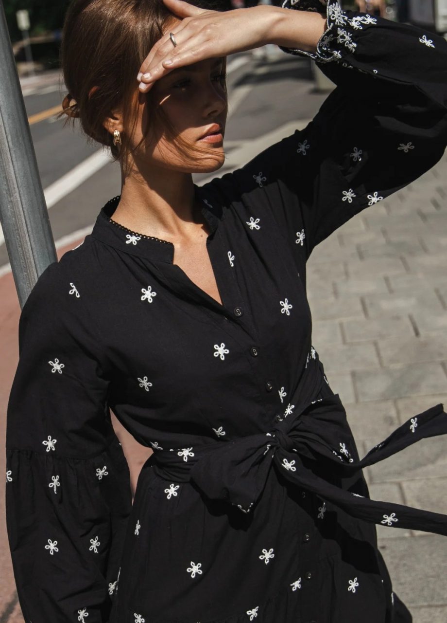Gabriella Dress - Noir Embrodery