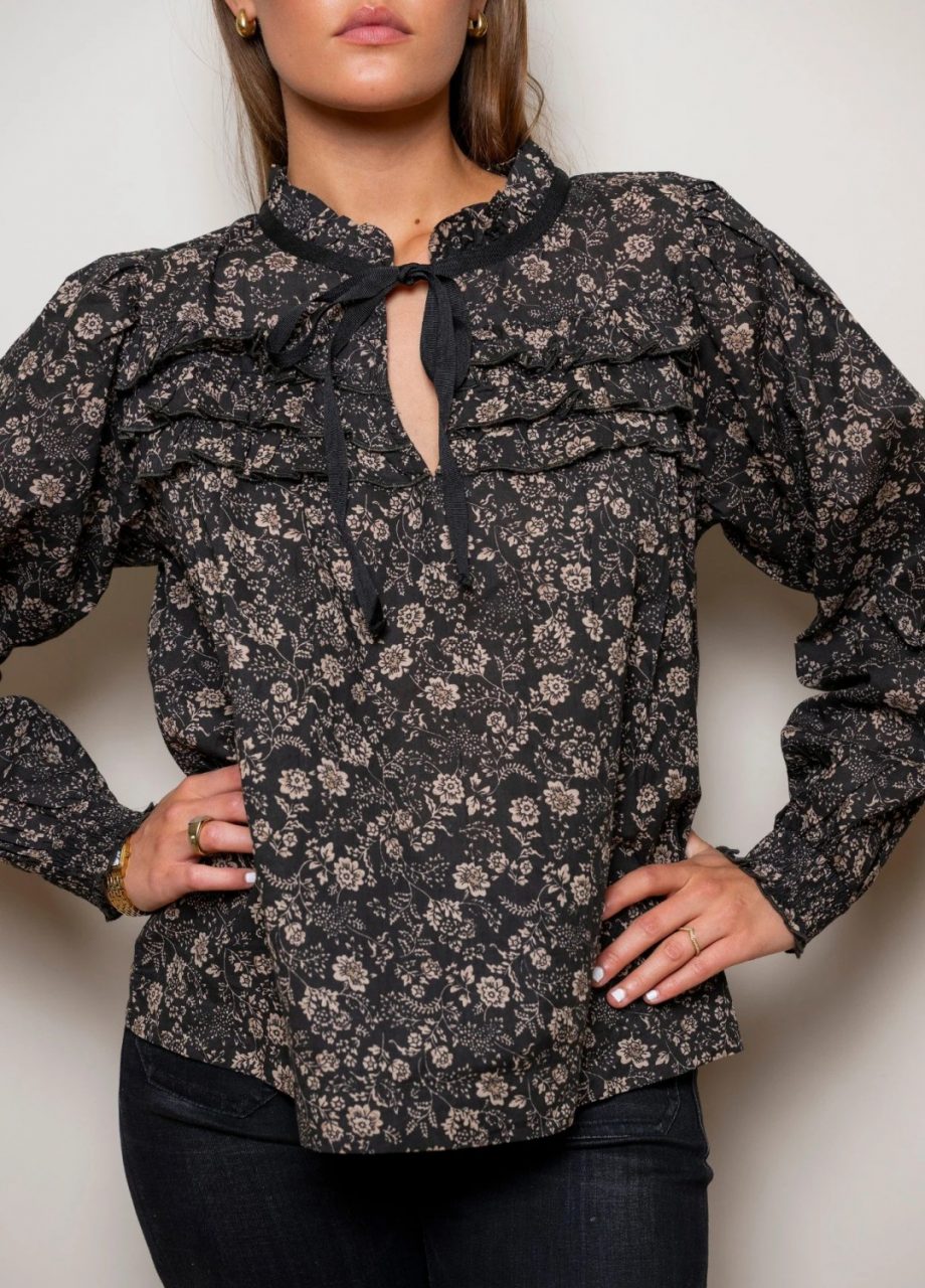 Yuvi Top - Beige Botanic