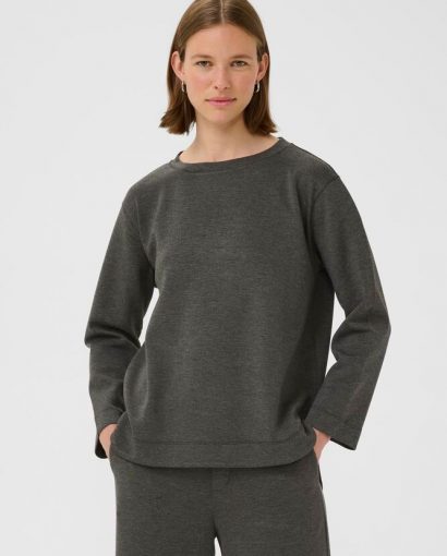 Gincent melange crewneck - Dark grey melange