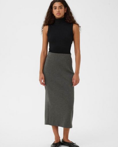Aida melange skirt - Dark grey melange