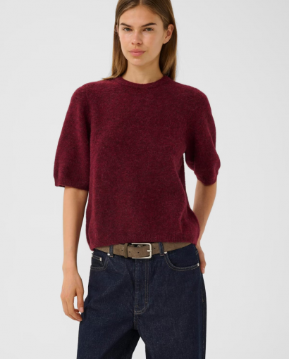 Zalpha ss tee - Blood red melange