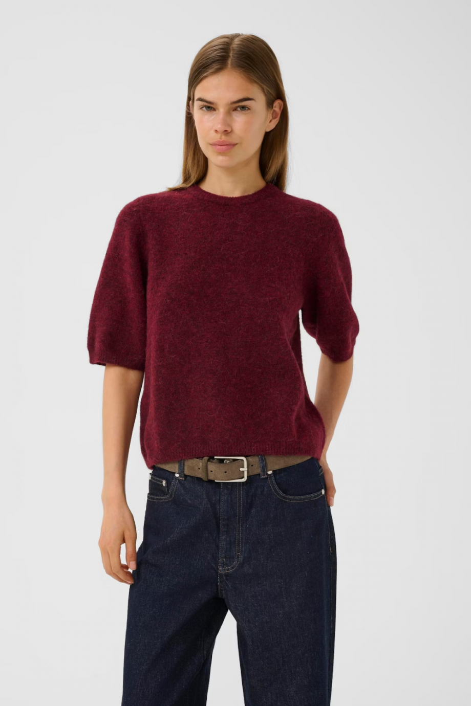 Zalpha ss tee - Blood red melange