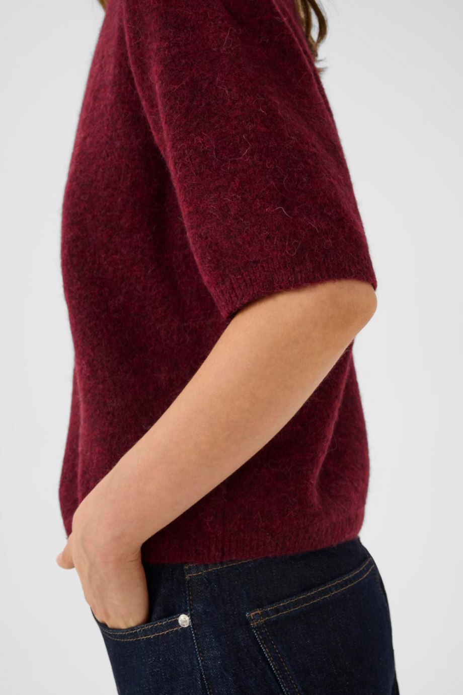 Zalpha ss tee - Blood red melange