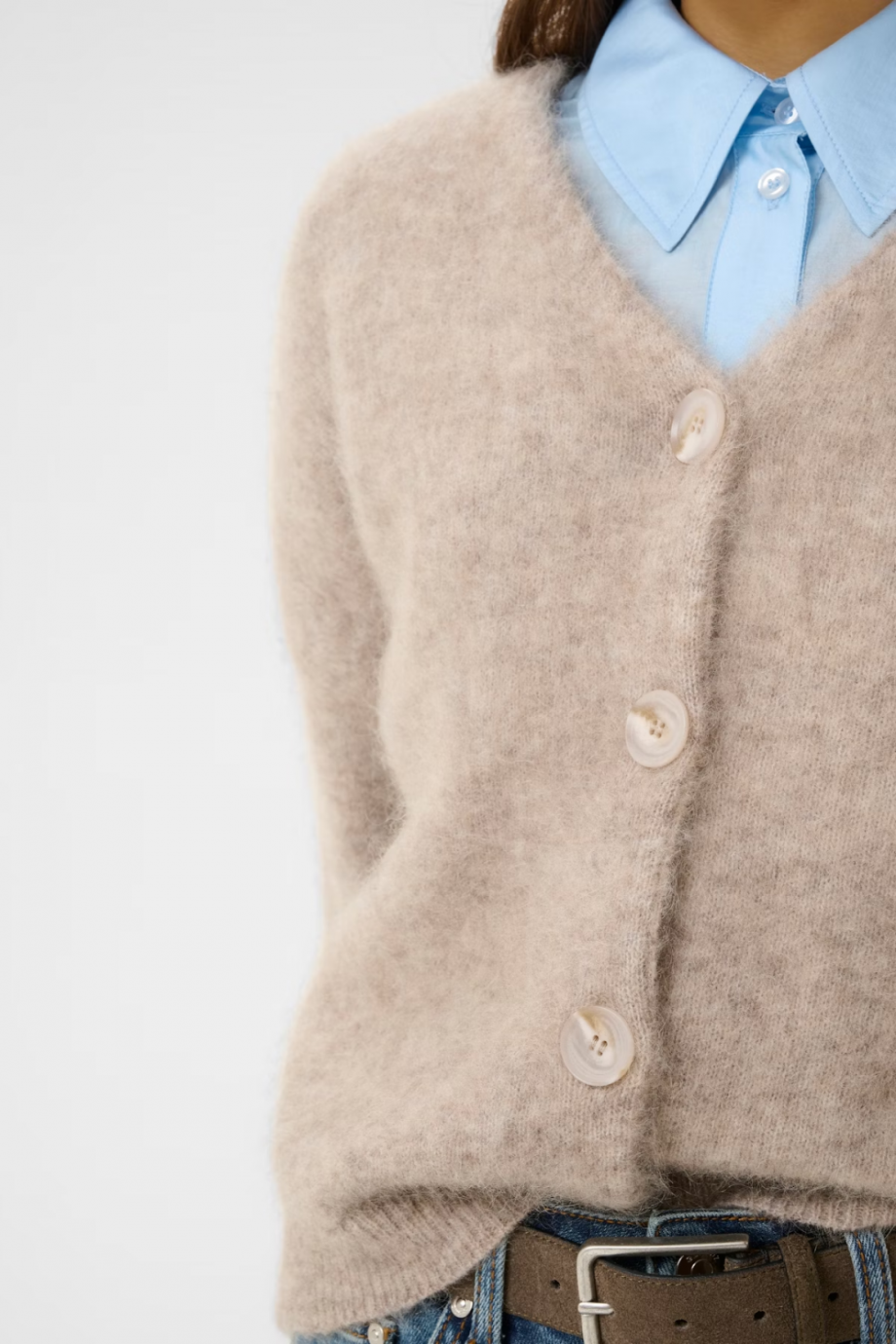 Debbie cardigan - Warm sand melange