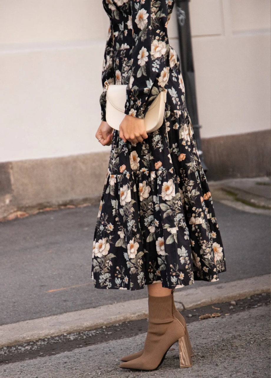 Vicky Midi Dress - Antique Black