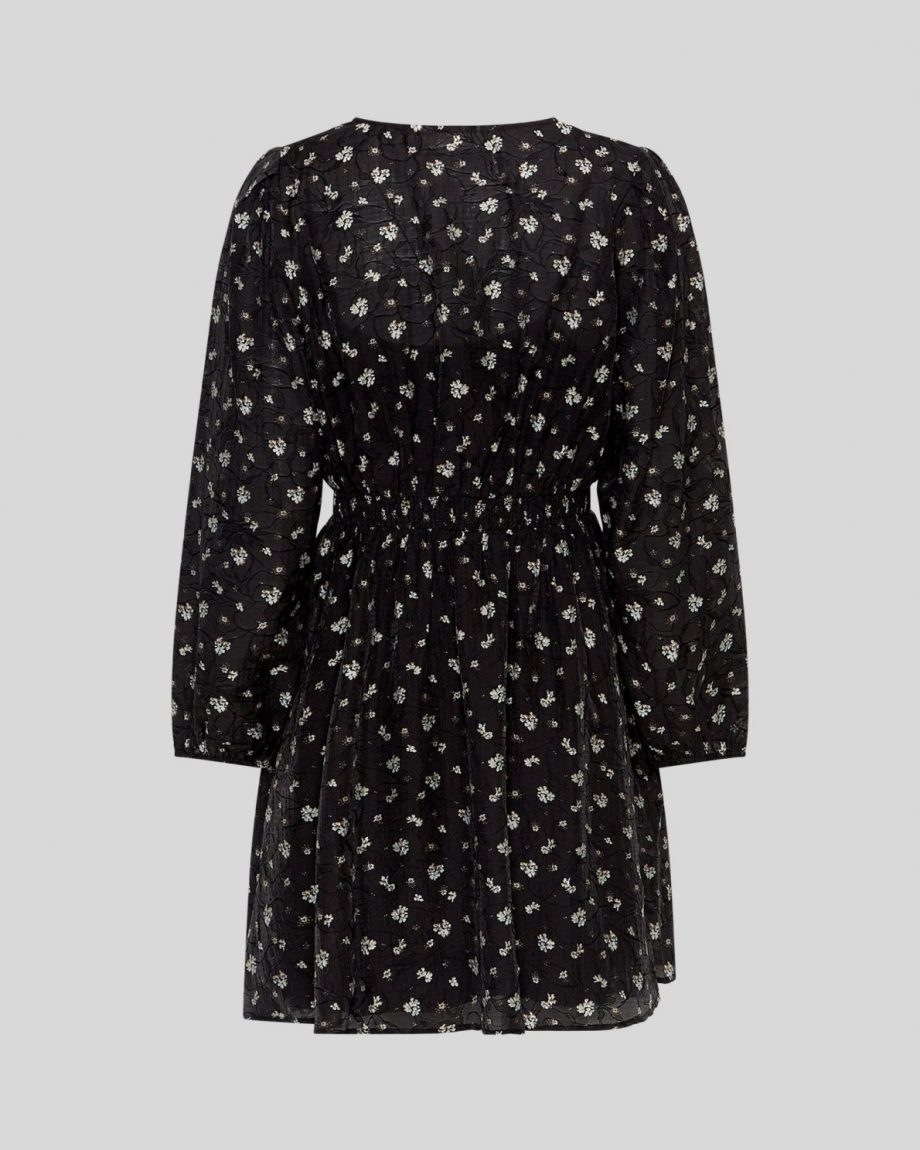 Nancy dress AOP - Egret flower
