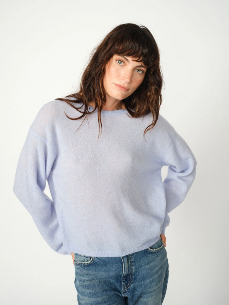 Mape O-neck knit - Brunnera blue