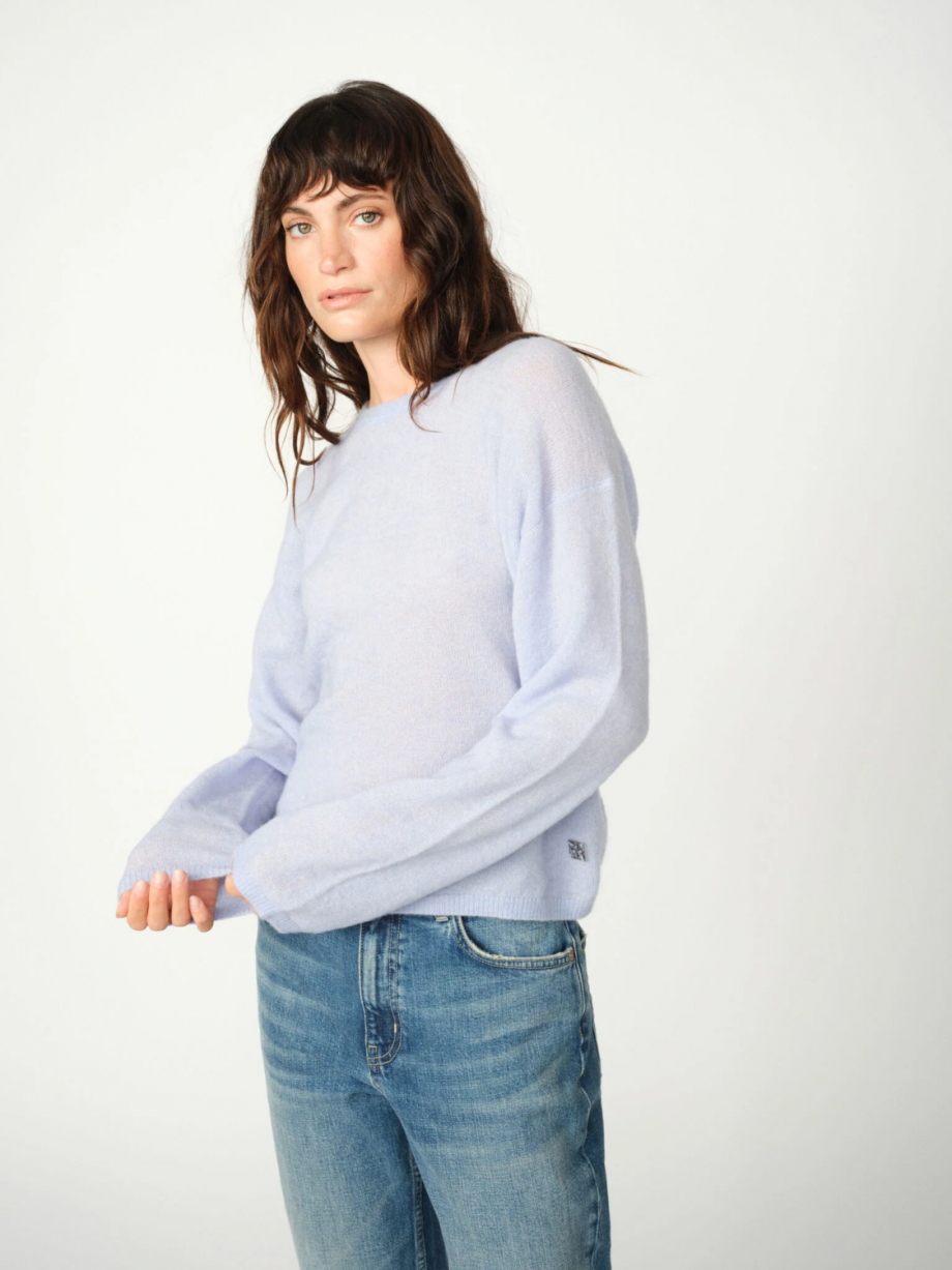 Mape O-neck knit - Brunnera blue