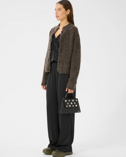 Alpha short cardigan - Chestnut mel